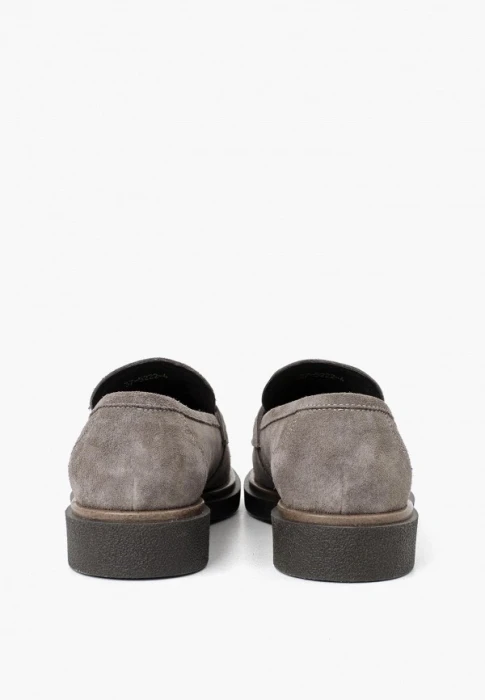 Лоферы замшевые