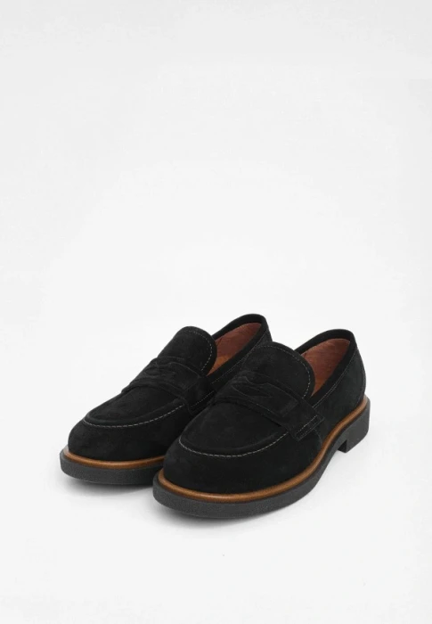 Лоферы замшевые